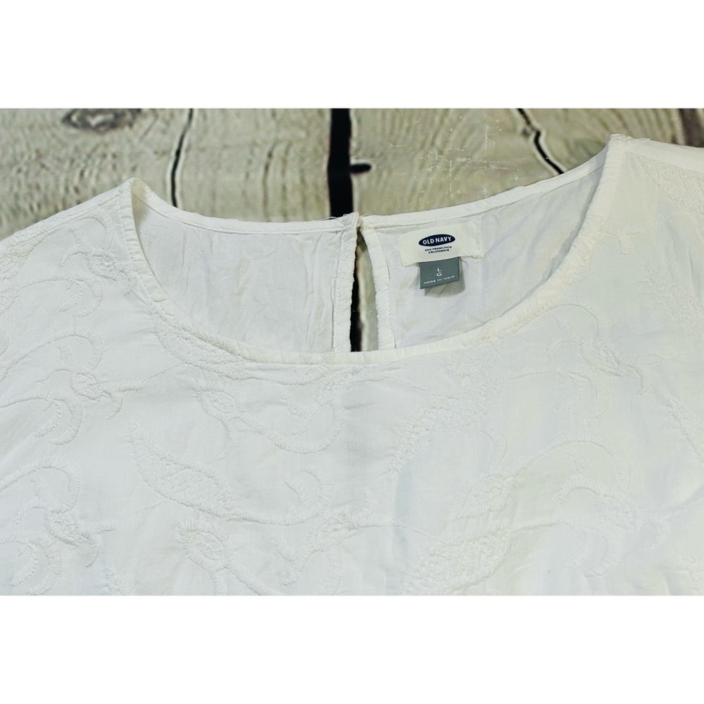 Old Navy White Embroidered Short Sleeve Dress NWT! - Picture 12 of 16